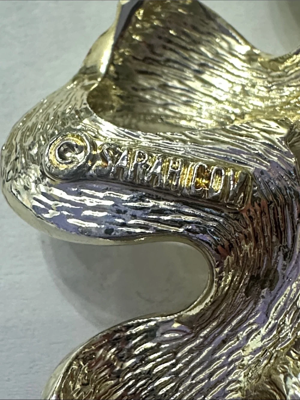 Gold Twisted Ribbon  Brooch